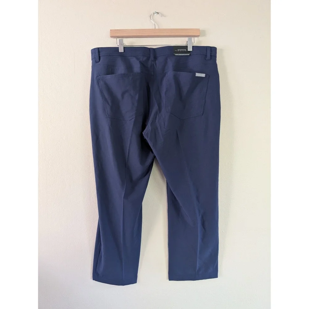 Dunning Mens Stretch Performance Golf Pants Navy‎ Blue 38/30 Athletic Tech Chino